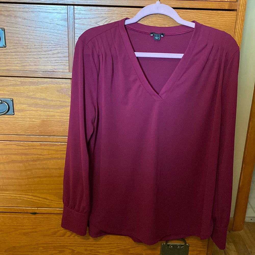Ann Taylor Factory burgundy blouse